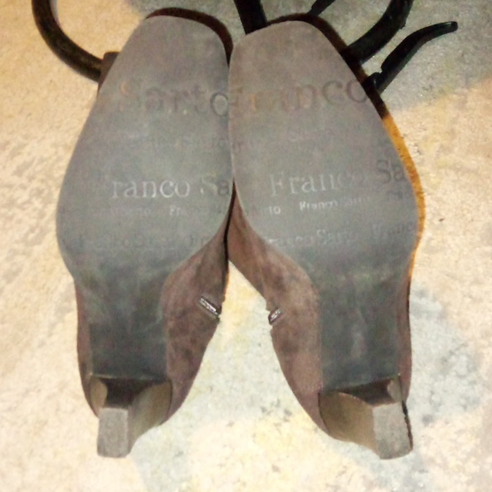 "FRANCO SARTO" Dark brown KNEE high zip-up 8" high heel boots SIZE: 8 @SEE PICS - Picture 7 of 8